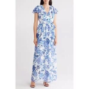 062 NWT Eliza J Floral Maxi Dress Size 10